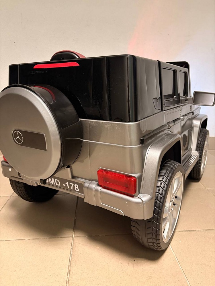 Детский электромобиль Baby Driver 2233 (серый глянец) Mercedes-Benz G-Класс Полноприводный - фото6