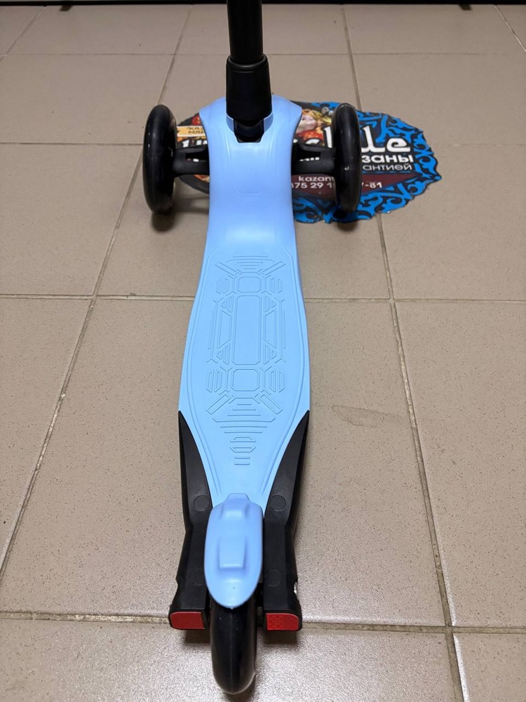 Складной самокат трехколесный Slider Stile1LB (небесный) колеса со светом - фото3