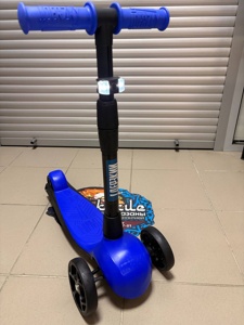 Самокат четырехколесный Slider Boss Original Bo-Ori-051 (Юпитер синий) фонарик в комплекте - фото