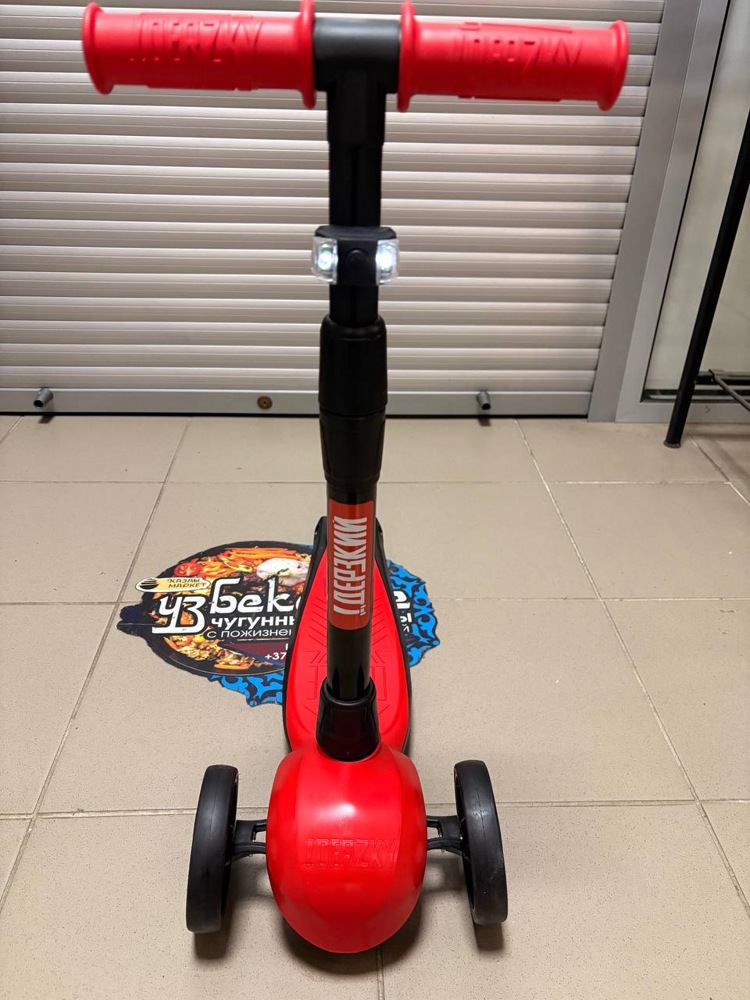 Самокат четырехколесный Slider Boss Original Bo-Ori-025 (Юпитер красный) фонарик в комплекте - фото2