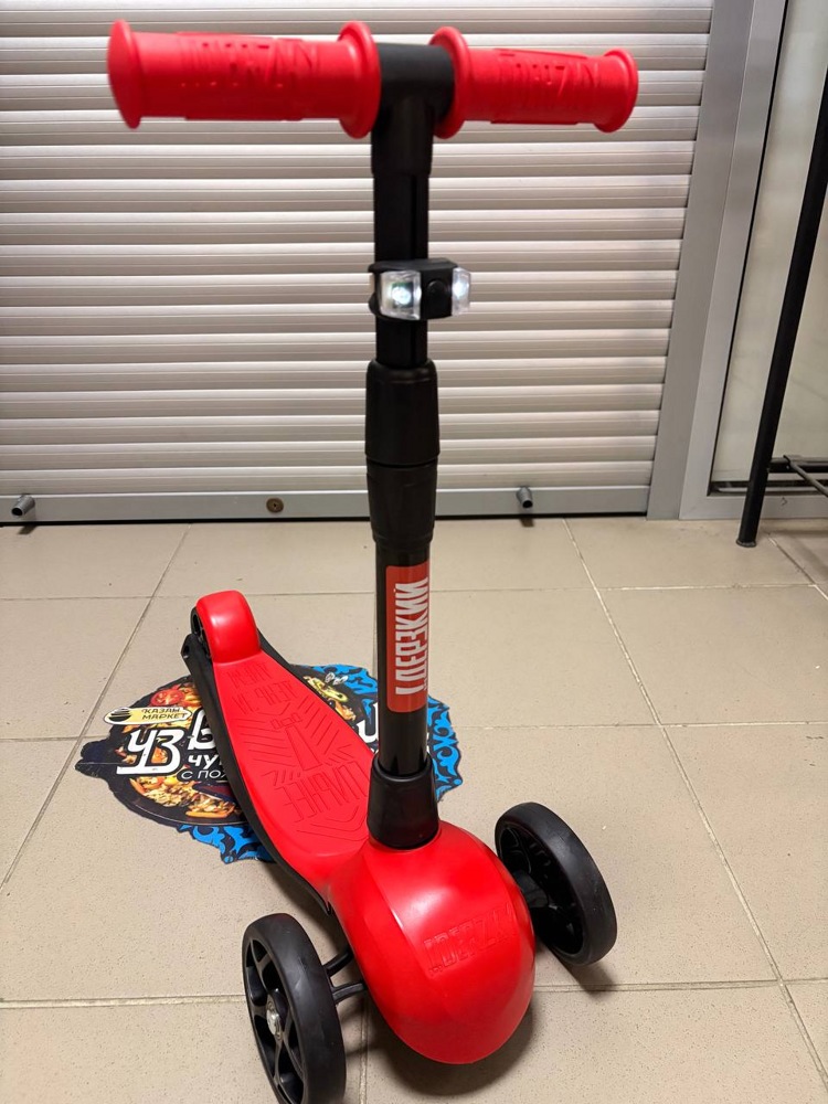 Самокат четырехколесный Slider Boss Original Bo-Ori-025 (Юпитер красный) фонарик в комплекте - фото3