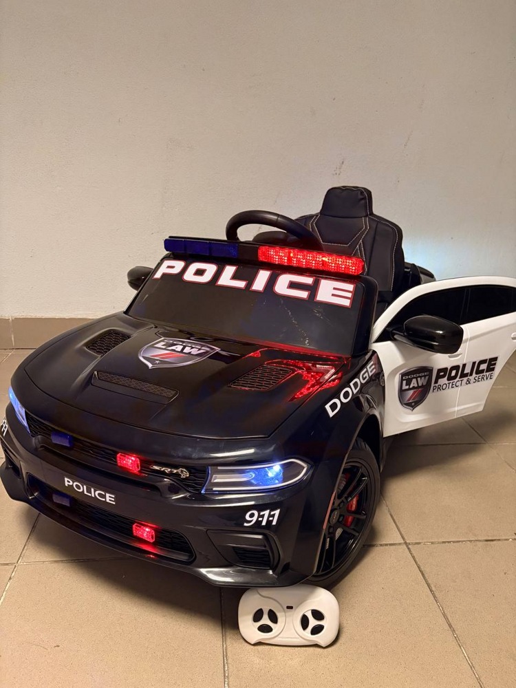 Детский электромобиль Baby Driver Dodge S222 (черный) Полиция Лицензия - фото2