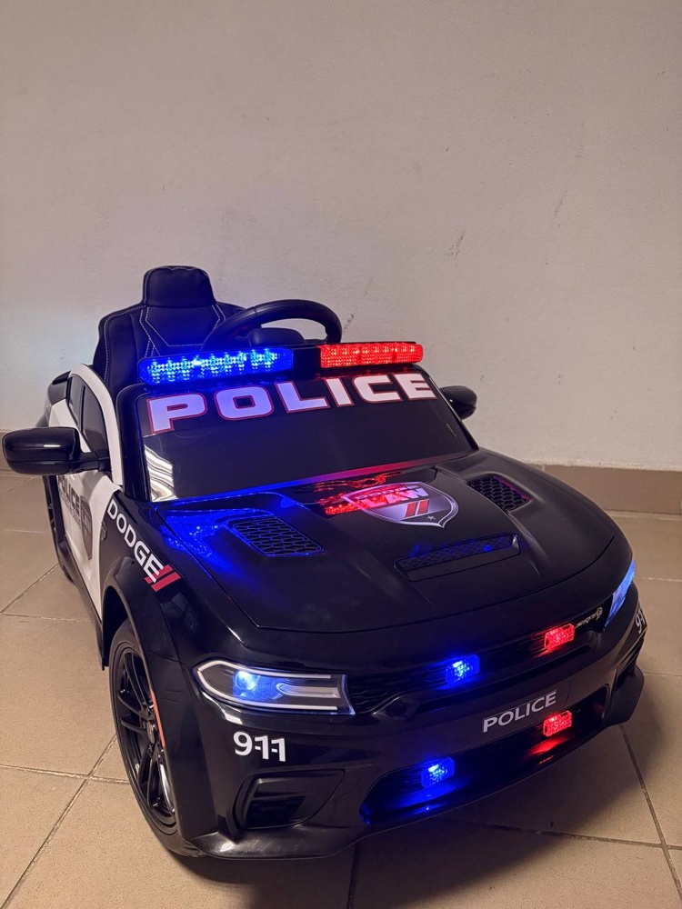 Детский электромобиль Baby Driver Dodge S222 (черный) Полиция Лицензия