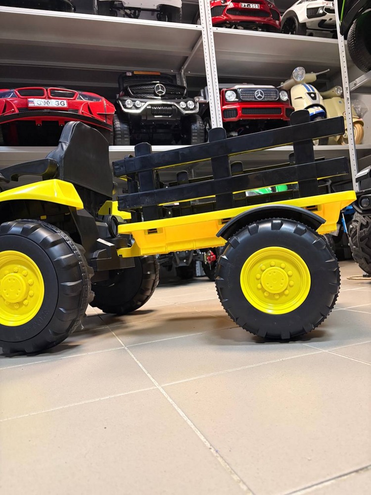 Детский электромобиль Baby Driver R222 (желтый) Трактор с прицепом - фото5