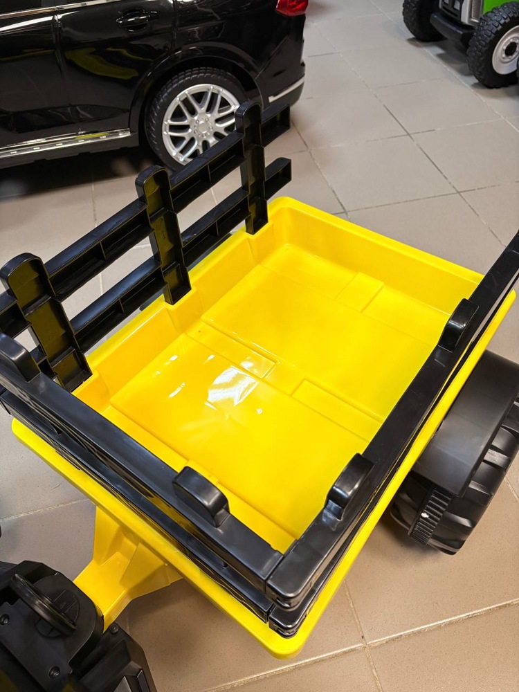 Детский электромобиль Baby Driver R222 (желтый) Трактор с прицепом - фото6