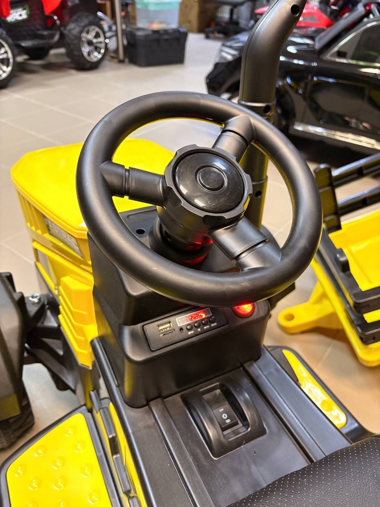 Детский электромобиль Baby Driver R222 (желтый) Трактор с прицепом - фото4