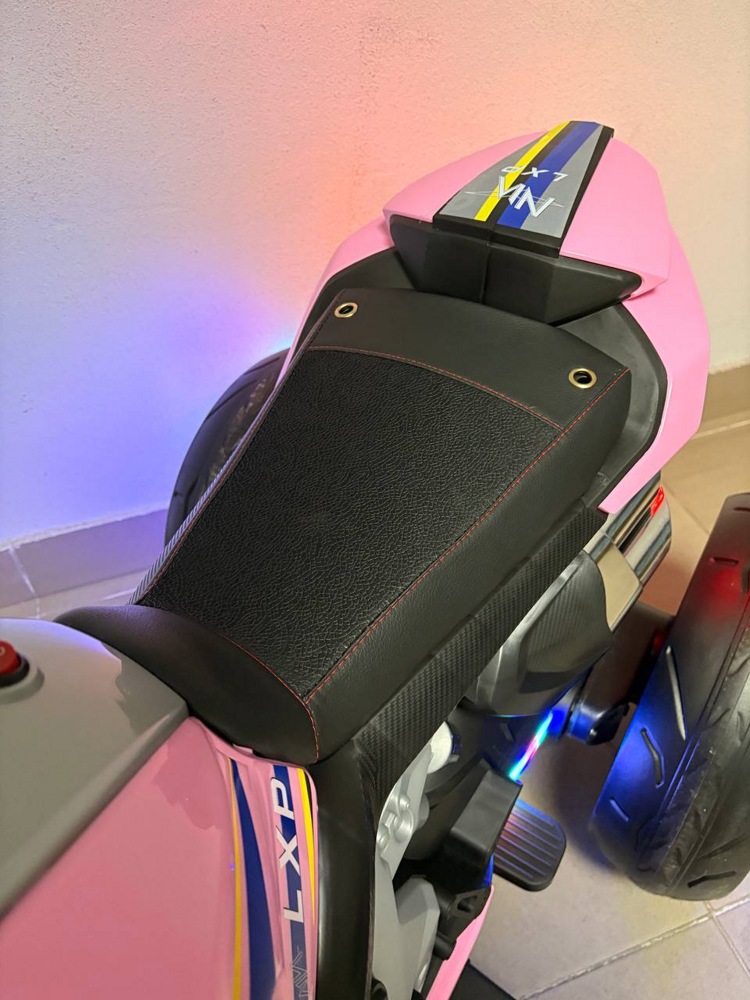 Детский электромотоцикл Baby Driver арт. R333 (розовый) Усиленный аккумулятор - фото4