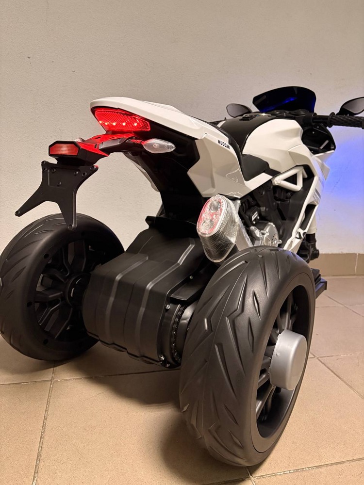 Детский электромотоцикл Baby Driver Ducati E003EE (белый) - фото6