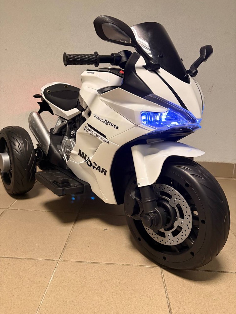 Детский электромотоцикл Baby Driver Ducati E003EE (белый)