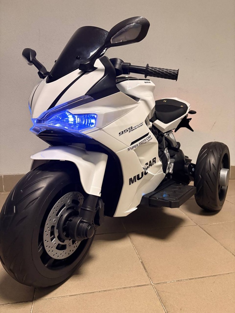 Детский электромотоцикл Baby Driver Ducati E003EE (белый) - фото2