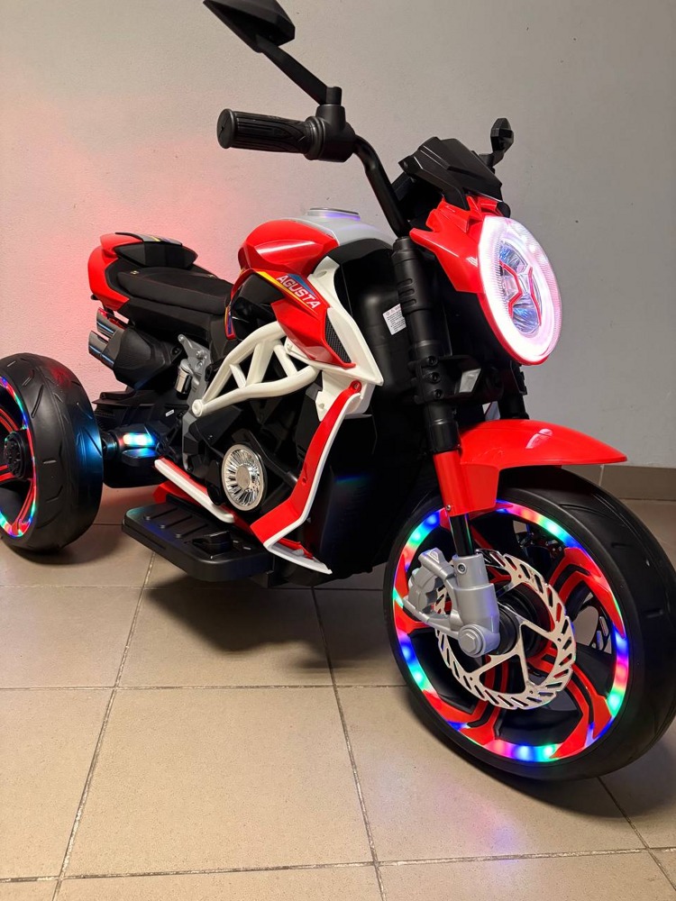 Детский электромотоцикл Baby Driver арт. R333 (красный) Усиленный аккумулятор фото-6