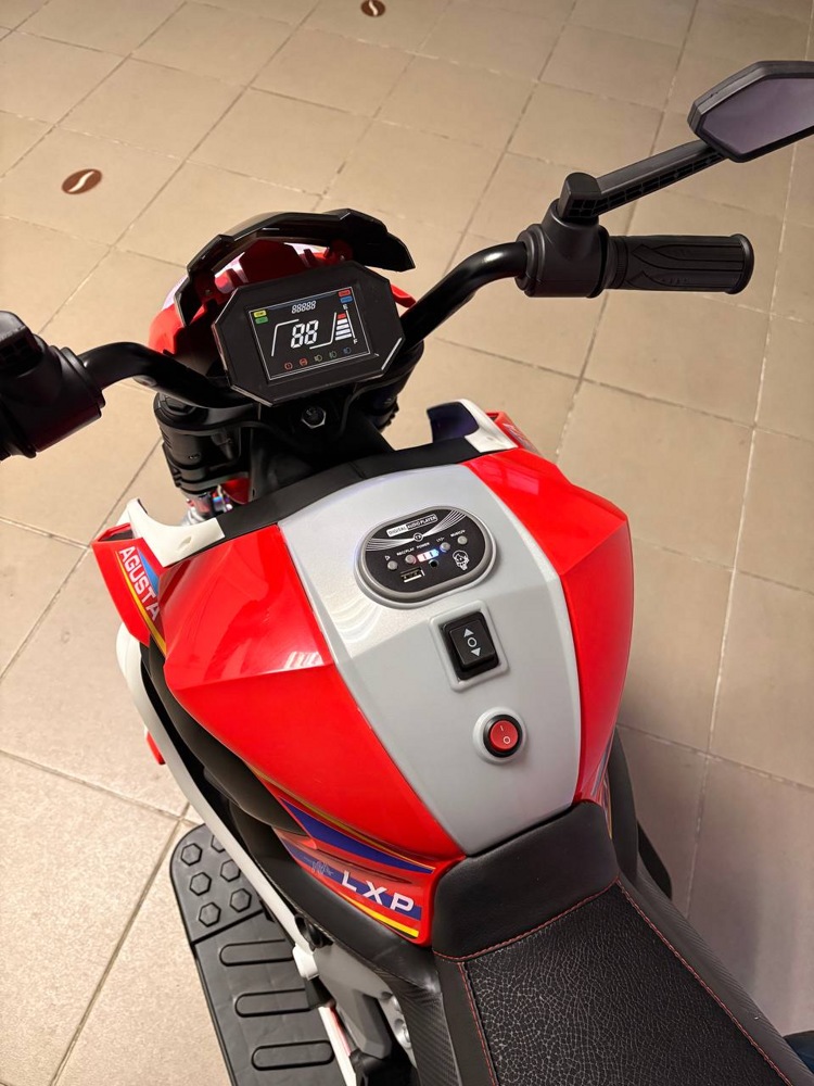 Детский электромотоцикл Baby Driver арт. R333 (красный) Усиленный аккумулятор фото-3