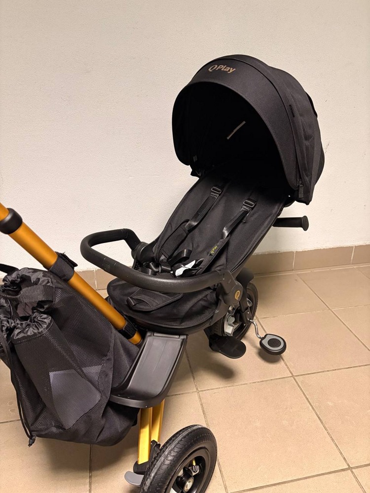 Складной трёхколёсный велосипед Qplay Nova Plus1GLD (чёрный/золотистый) фото-3 Складной трёхколёсный велосипед Qplay Nova Plus1GLD (чёрный/золотистый) фото-3