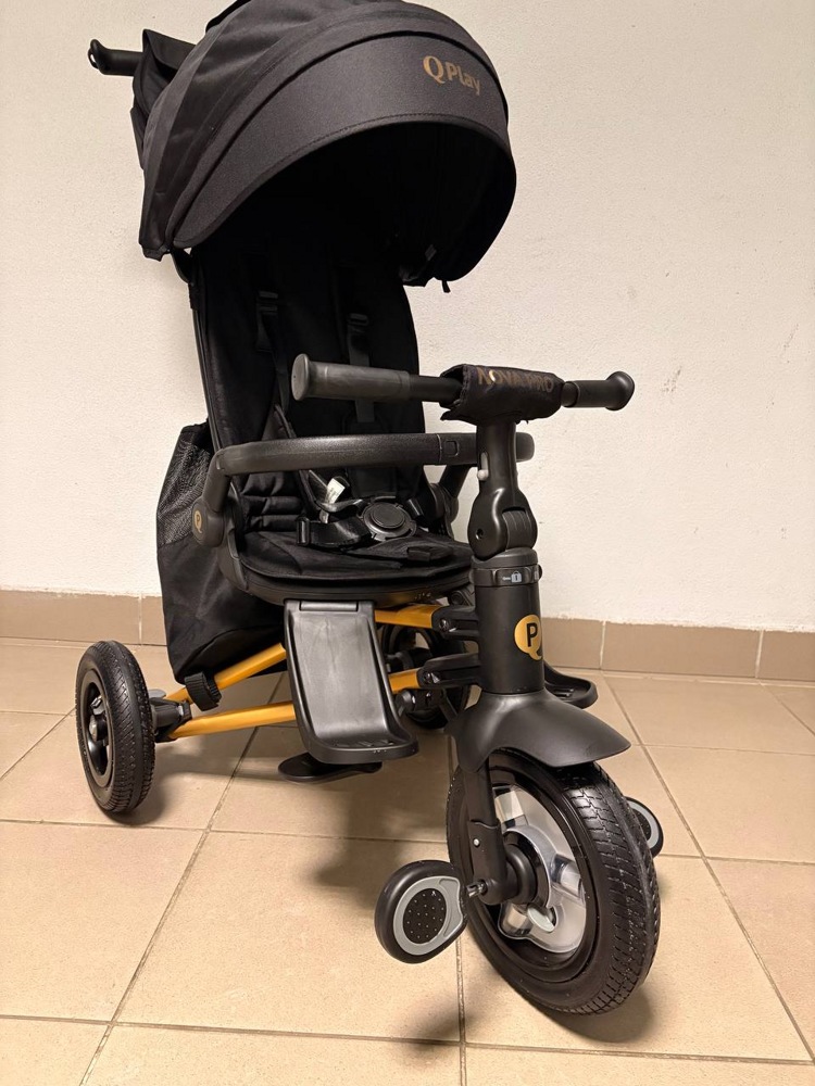 Складной трёхколёсный велосипед Qplay Nova Plus1GLD (чёрный/золотистый) - фото2 Складной трёхколёсный велосипед Qplay Nova Plus1GLD (чёрный/золотистый) - фото2