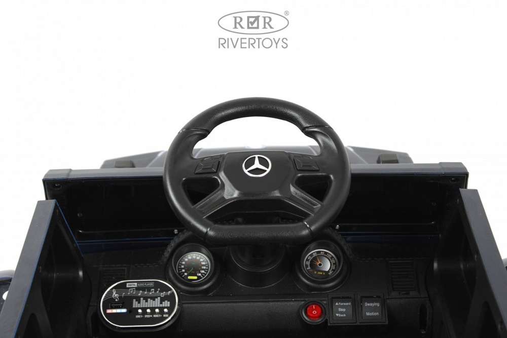 Детский электромобиль RiverToys Mercedes-AMG G63 G222GG (синий глянец) - фото4