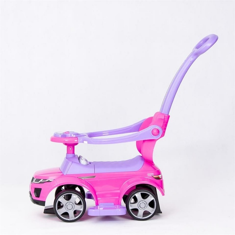 Детская машинка Каталка, толокар TO-MA 614R EVA резиновые колеса цвет розовый - фото2