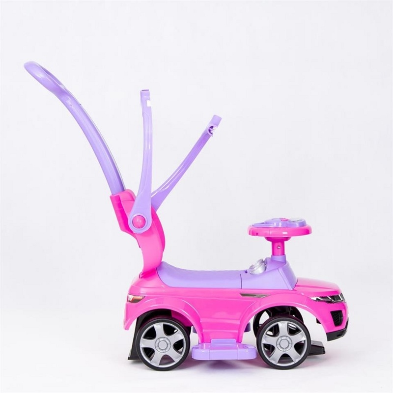 Детская машинка Каталка, толокар TO-MA 614R EVA резиновые колеса цвет розовый - фото3