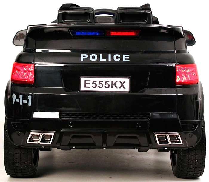 Детский электромобиль RiverToys Range Rover E555KX (черный, полиция) - фото4