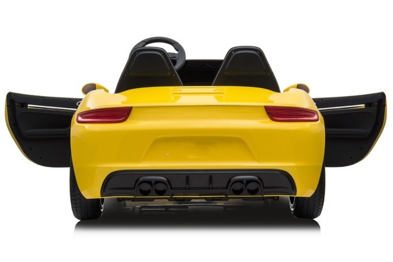 Детский электромобиль RiverToys Porsche Cayman T911TT (желтый) двухместный - фото3