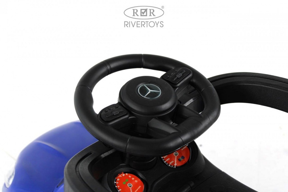 Детский толокар RiverToys Z005ZZ-M (синий) - фото3