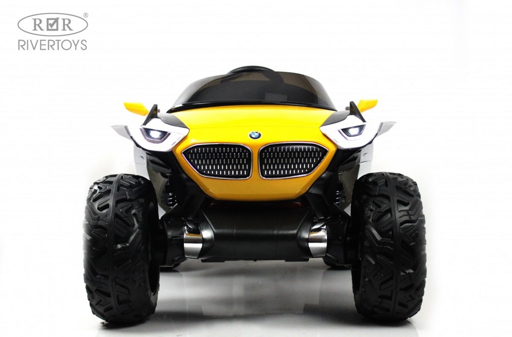 Детский электромобиль RiverToys K888AM (желтый) BMW - фото3
