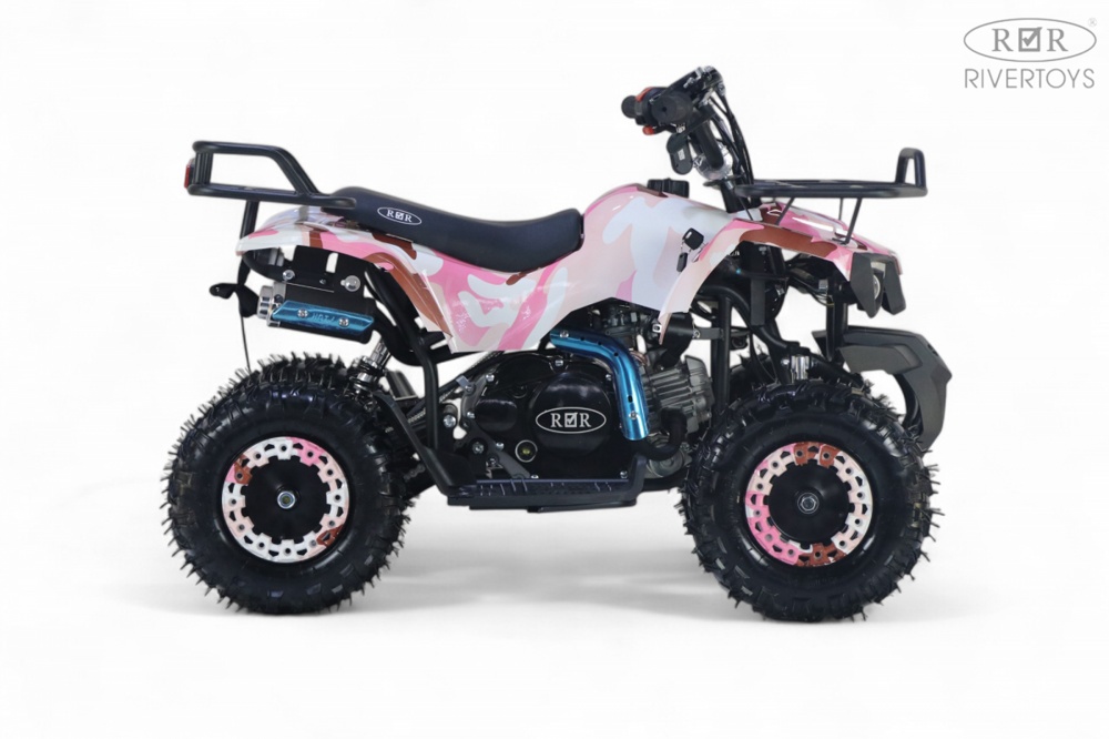 Детский квадроцикл RiverToys TIGER (розовый камуфляж) Бензиновый - фото5