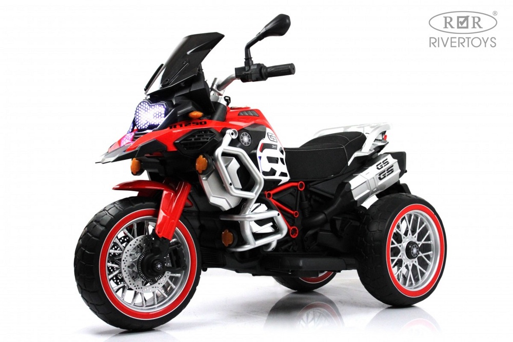 Детский электромотоцикл RiverToys М111БХ (красный)