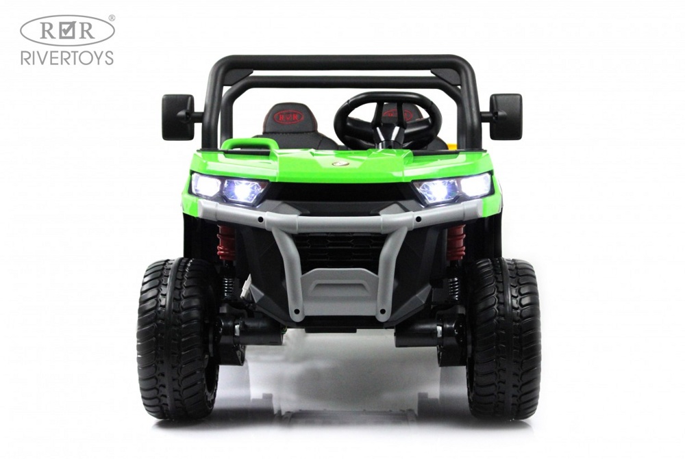 Детский электромобиль RiverToys H005HH (зеленый) Двухместный - фото2