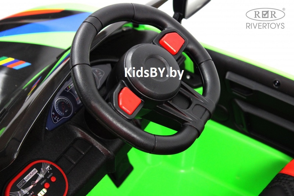 Детский электромобиль RiverToys F444FF (зеленый) BMW Режим качалки - фото4
