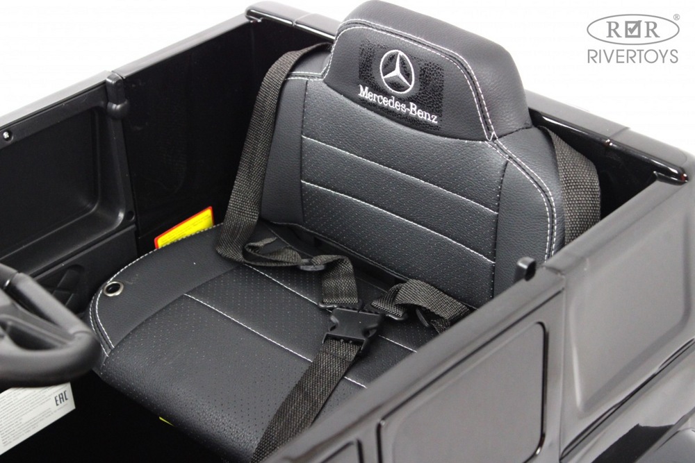 Детский электромобиль RiverToys Mercedes-AMG G63 G222GG (черный) - фото6