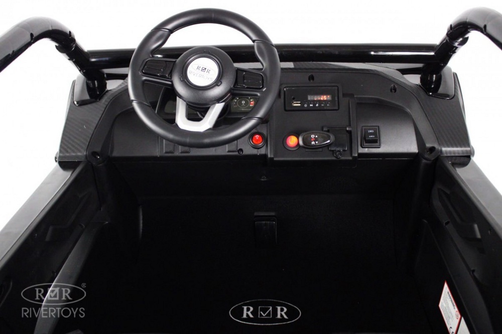 Детский электромобиль багги RiverToys P777BP (синий глянец) Двухместный Полноприводный - фото5