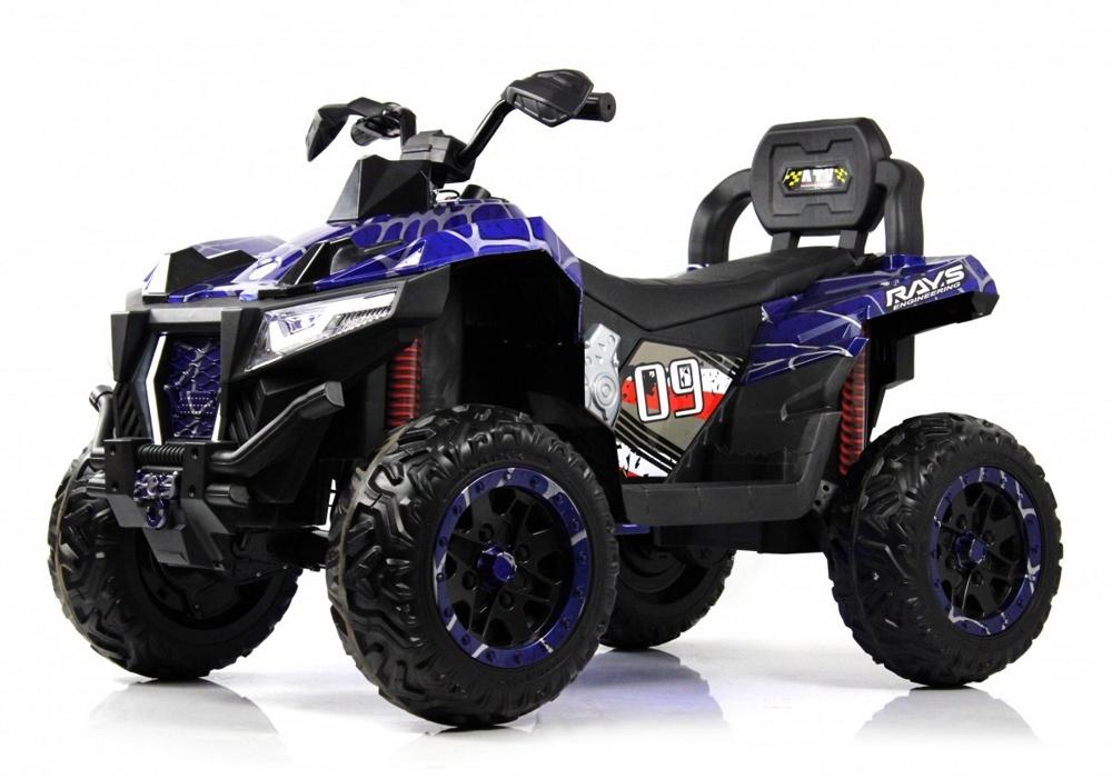 Детский электроквадроцикл RiverToys X999XX (синий спайдер) 4WD Полноприводный