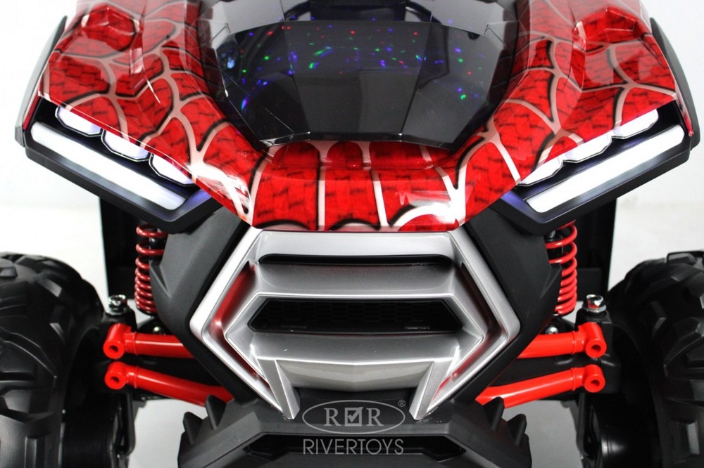 Детский электроквадроцикл RiverToys Z999VO (красный Spider) Двухместный Полноприводный - фото5