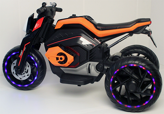 Детский электромобиль, мотоцикл RiverToys X222XX (белый) - фото5