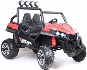 Детский электромобиль RiverToys Buggy T888TT 4WD 24V (красный Spider) полноприводный двухместный - фото