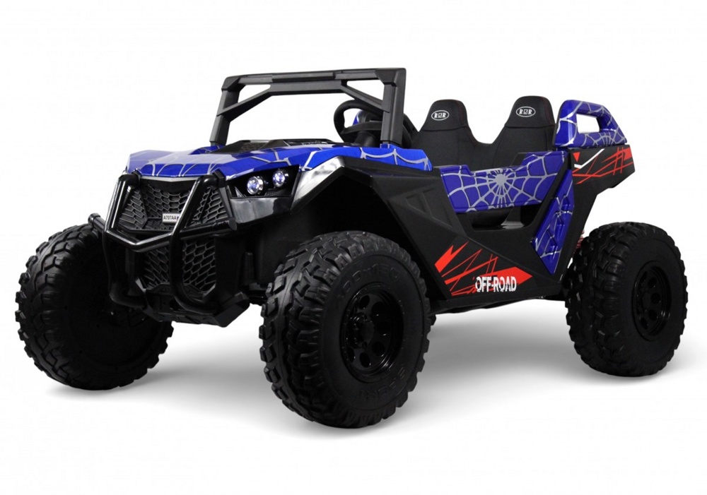 Детский электромобиль RiverToys A707AA LUX NEW 4WD (синий spider) Двухместный Полноприводный Детский электромобиль RiverToys A707AA LUX NEW 4WD (синий spider) Двухместный Полноприводный