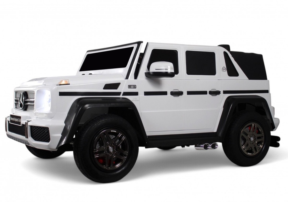 Детский электромобиль RiverToys Mercedes-Maybach G650 Landaulet M999MM (белый) Двухместный до 100кг