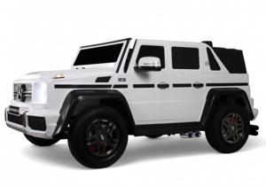 Детский электромобиль RiverToys Mercedes-Maybach G650 Landaulet M999MM (белый) Двухместный до 100кг - фото