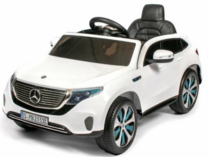 Детский электромобиль RiverToys Mercedes-Benz EQC 400 HL378 (белый) Лицензия - фото