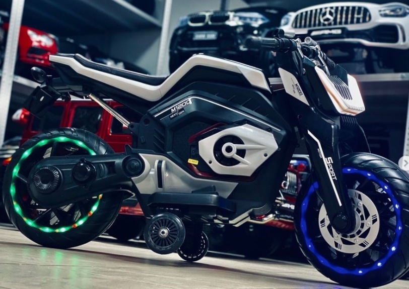 Детский электромобиль, мотоцикл RiverToys X111XX (белый) - фото3