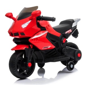 Детский электромобиль мотоцикл RiverToys S602 (красный) - фото