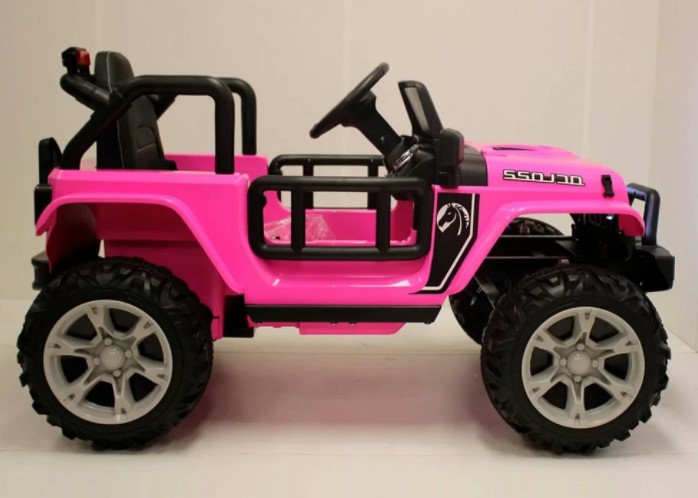 Детский электромобиль RiverToys T222TT 4WD (розовый) Jeep Полноприводный - фото3