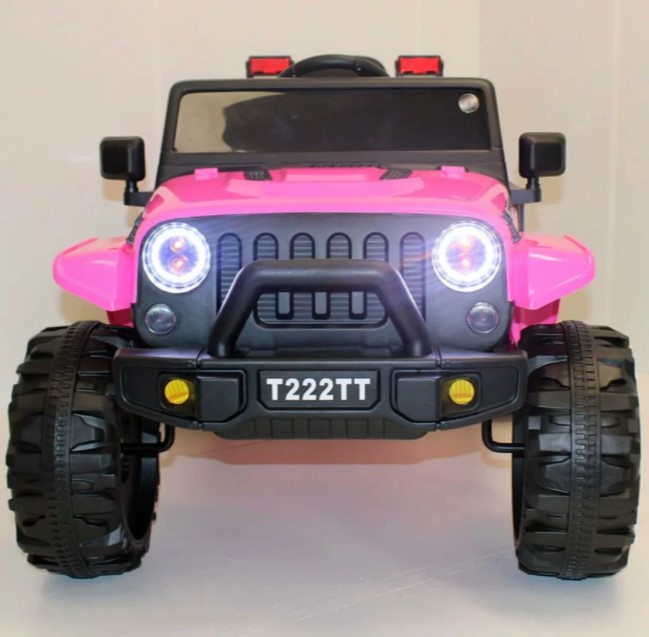 Детский электромобиль RiverToys T222TT 4WD (розовый) Jeep Полноприводный - фото4