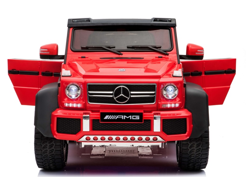 Детский электромобиль RiverToys Mercedes-Benz G63 AMG 4WD A006AA (красный) Лицензия, полноприводной, шестиколесный - фото5