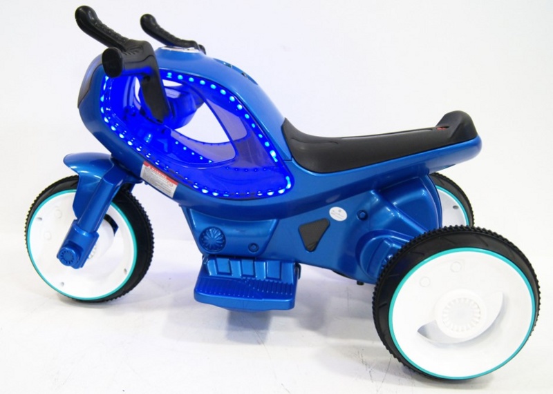 Детский электромобиль, мотоцикл RiverToys HC-1388 (синий) - фото3
