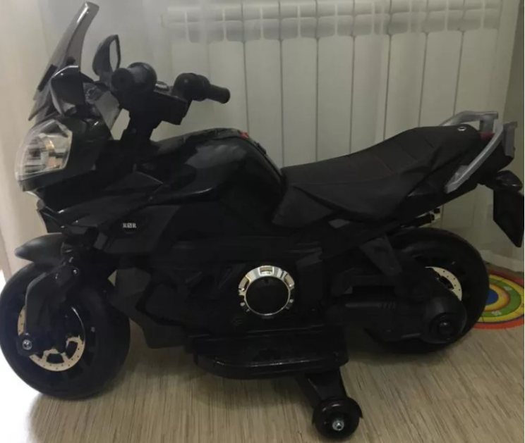 Детский электромобиль, мотоцикл RiverToys E222KX (черный) Yamaha - фото2