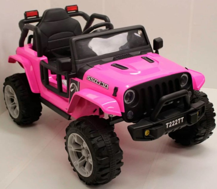 Детский электромобиль RiverToys T222TT 4WD (розовый) Jeep Полноприводный - фото2