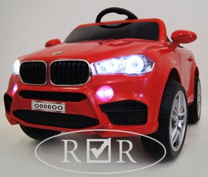 Детский электромобиль RiverToys O006OO VIP (красный) BMW - фото