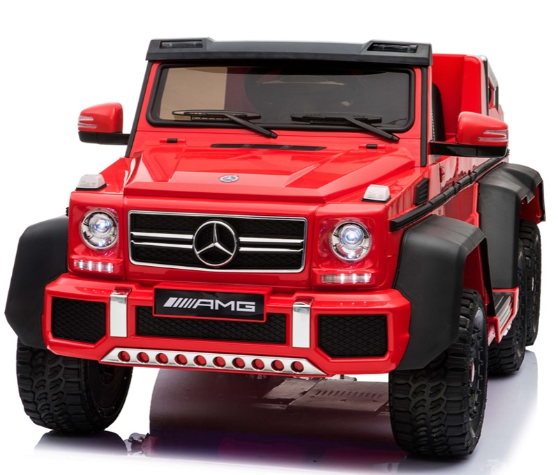Детский электромобиль RiverToys Mercedes-Benz G63 AMG 4WD A006AA (красный) Лицензия, полноприводной, шестиколесный - фото2