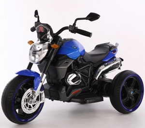 Детский электромобиль, мотоцикл Igro PQ-1160 (синий) B - фото